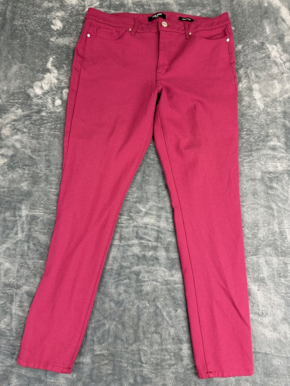 Nine West Womens Pink Gramercy Mid-Rise Skinny Jeans 14